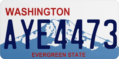 WA license plate AYE4473