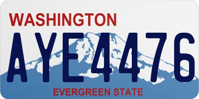 WA license plate AYE4476
