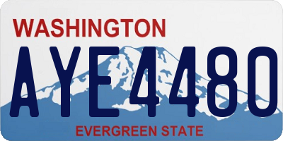 WA license plate AYE4480