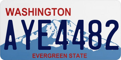 WA license plate AYE4482