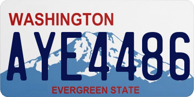 WA license plate AYE4486