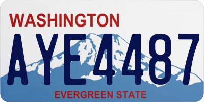 WA license plate AYE4487