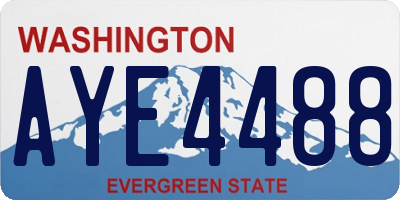 WA license plate AYE4488