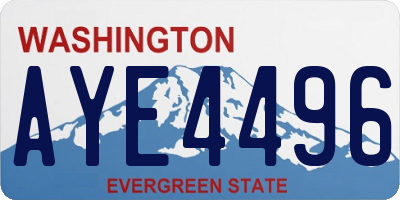 WA license plate AYE4496