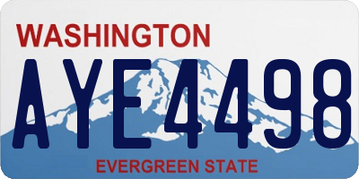 WA license plate AYE4498