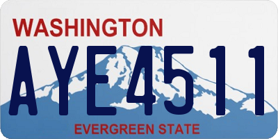 WA license plate AYE4511