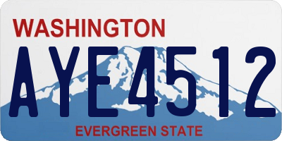 WA license plate AYE4512