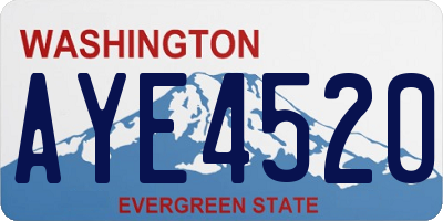 WA license plate AYE4520