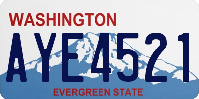 WA license plate AYE4521