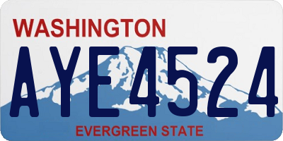 WA license plate AYE4524