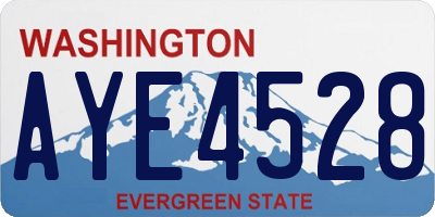 WA license plate AYE4528