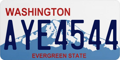 WA license plate AYE4544