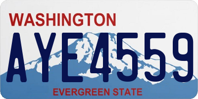 WA license plate AYE4559