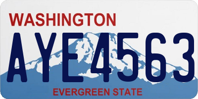 WA license plate AYE4563