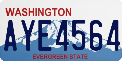 WA license plate AYE4564