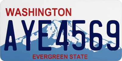 WA license plate AYE4569
