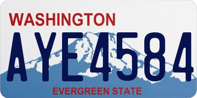 WA license plate AYE4584