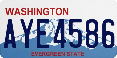WA license plate AYE4586