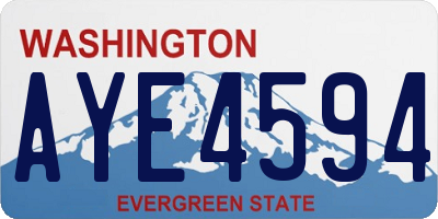 WA license plate AYE4594