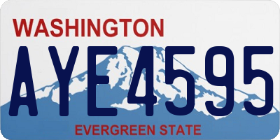 WA license plate AYE4595