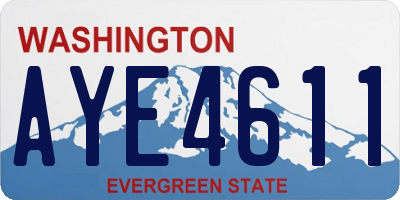 WA license plate AYE4611
