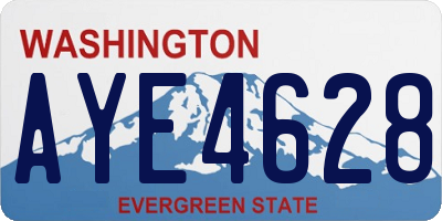 WA license plate AYE4628
