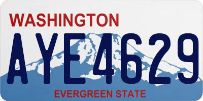 WA license plate AYE4629