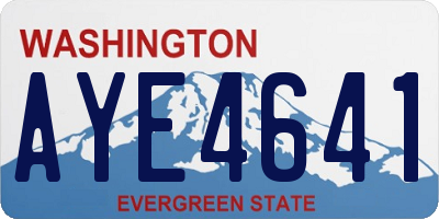 WA license plate AYE4641