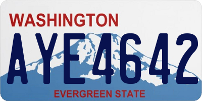 WA license plate AYE4642