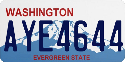 WA license plate AYE4644