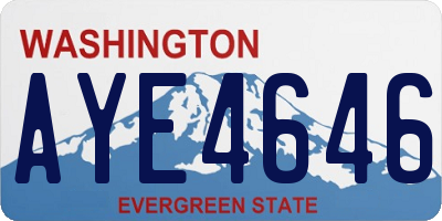 WA license plate AYE4646