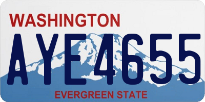 WA license plate AYE4655