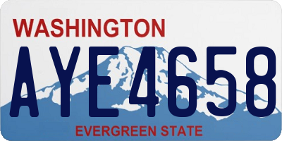 WA license plate AYE4658