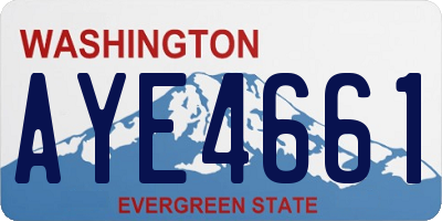 WA license plate AYE4661