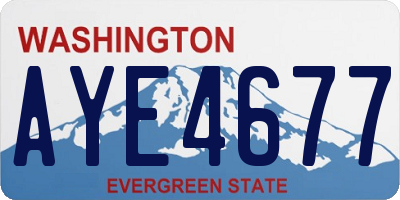 WA license plate AYE4677