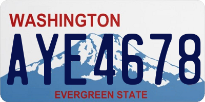 WA license plate AYE4678