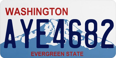 WA license plate AYE4682