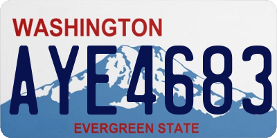 WA license plate AYE4683