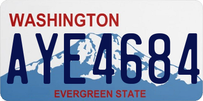 WA license plate AYE4684
