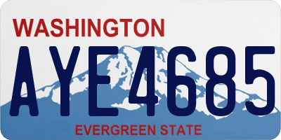 WA license plate AYE4685