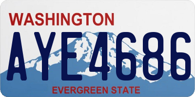 WA license plate AYE4686
