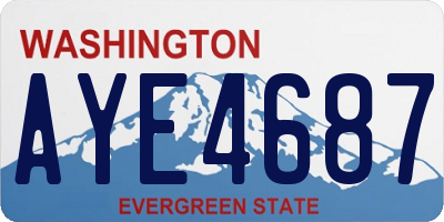 WA license plate AYE4687