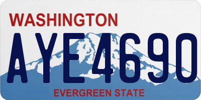 WA license plate AYE4690