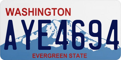 WA license plate AYE4694