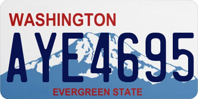 WA license plate AYE4695