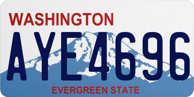 WA license plate AYE4696