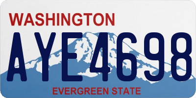 WA license plate AYE4698