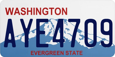 WA license plate AYE4709