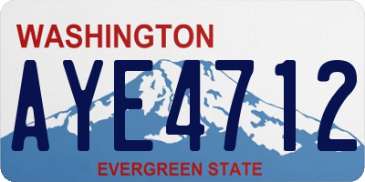 WA license plate AYE4712