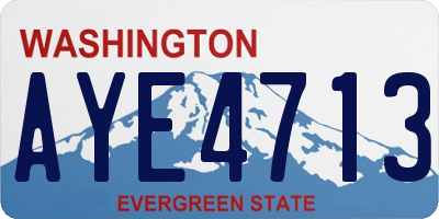 WA license plate AYE4713